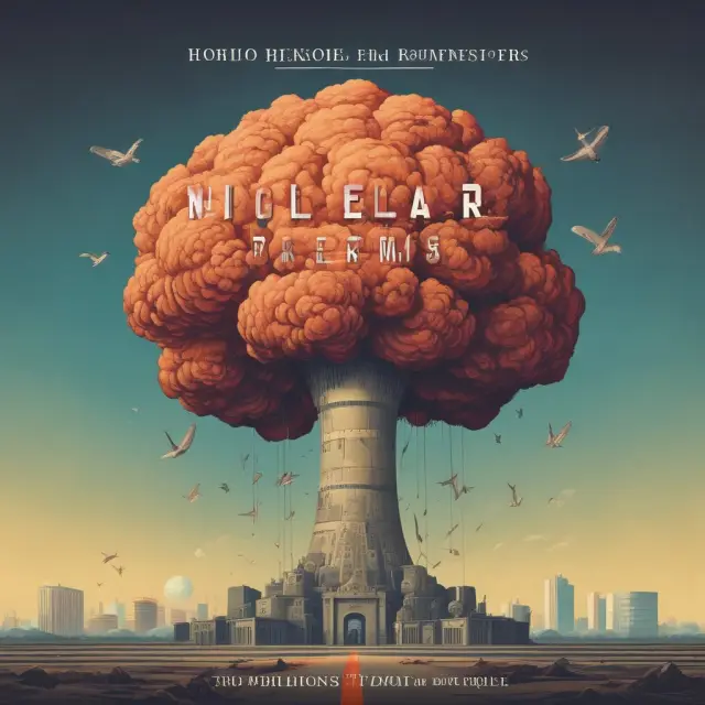 A once promising nuclear power plant now lies dormant amidst stormy skies. Its dreams shattered, it serves as a reminder of the turbulent journey of power, ambition, and consequences.