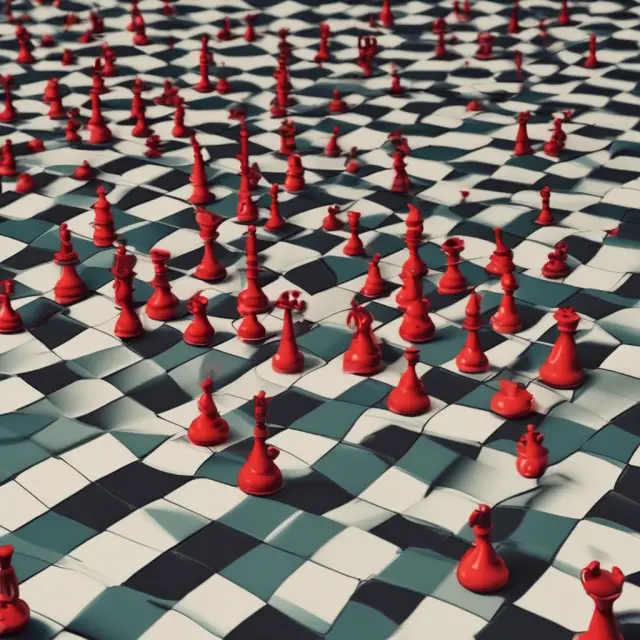 An industrial conglomerate spinning off its chemicals division represented as pieces on a chessboard, symbolizing the when-issued transaction process.
