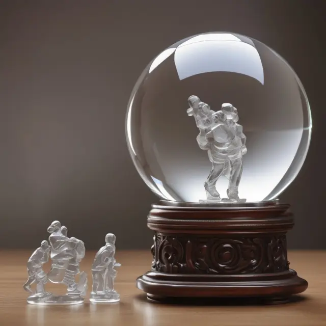 Crystal ball showcasing swirling water with investor interest, securities, and market data.