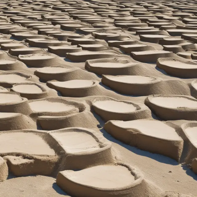 Businesses standing on solid rocks symbolizing operational efficiencies, while competitors are struggling on unstable sands representing high operating costs