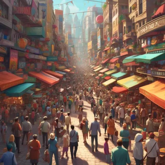 Image of a vibrant marketplace showcasing various goods, representing the benefits and appeal of offering a wide range of products