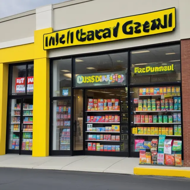 Image of thriving dollar stores and pharmacy chains, symbolizing wide variety success