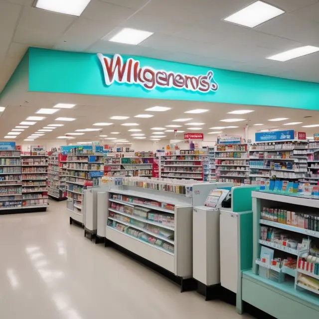 A butterfly emerging from a pharmacy sign, symbolizing Walgreens