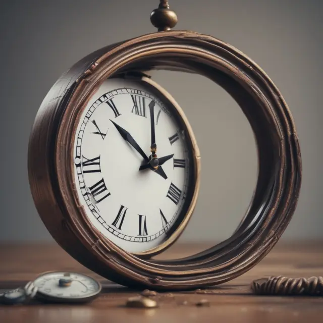 An open chasm representing the difference between spot and futures prices for commodity arbitrage opportunities, with clock hands emphasizing time decay