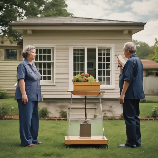 A scale balances the deceased person