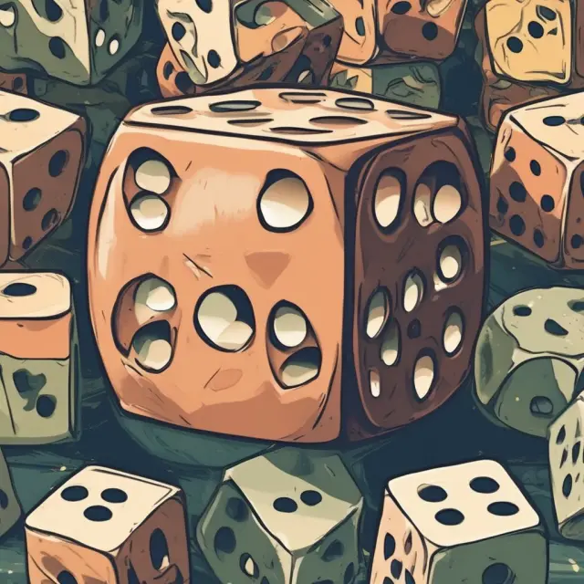Two dice symbolizing Wilcoxon tests (rank sum and signed rank) comparing statistical distributions, revealing significance through contrasting results
