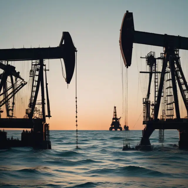 Two oil derricks drilling into financial records, representing Sarbanes-Oxley