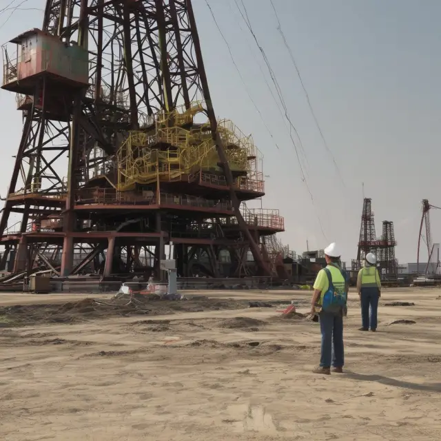 Wildcatting investigation uncovering industry-wide concerns: Oil rig, cable TV reel, and video game controller symbolize investigations in energy, media, and gaming industries