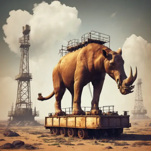 An advanced AI drilling rig unearthing transparency and protecting investors in the future of securities regulation