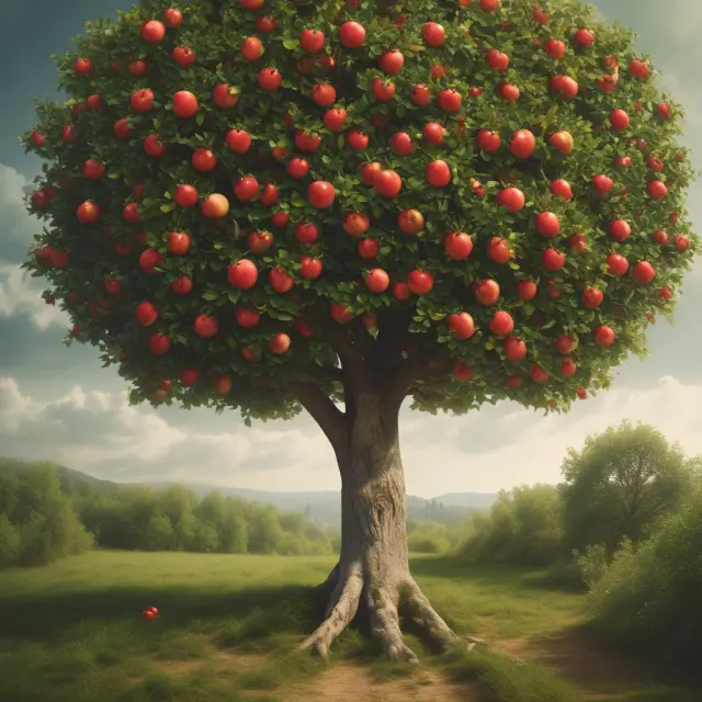 Apple tree symbolizes a trustworthy executor, with branches representing reliable family members involved in estate planning