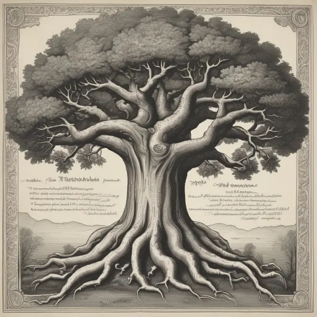 Tree metaphorically representing the creation of a comprehensive will with thoughtful considerations.