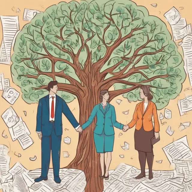 Attorney and Financial Advisor assisting a family tree through legal proceedings and tax planning