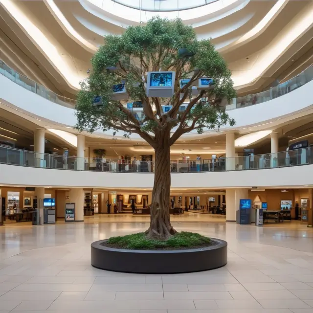 A legacy tree with modern gadgets rooted around it, reflecting Dillard