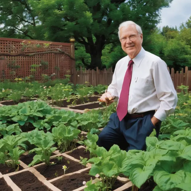 A flourishing garden filled with IBD publications, symbolizing William J. O