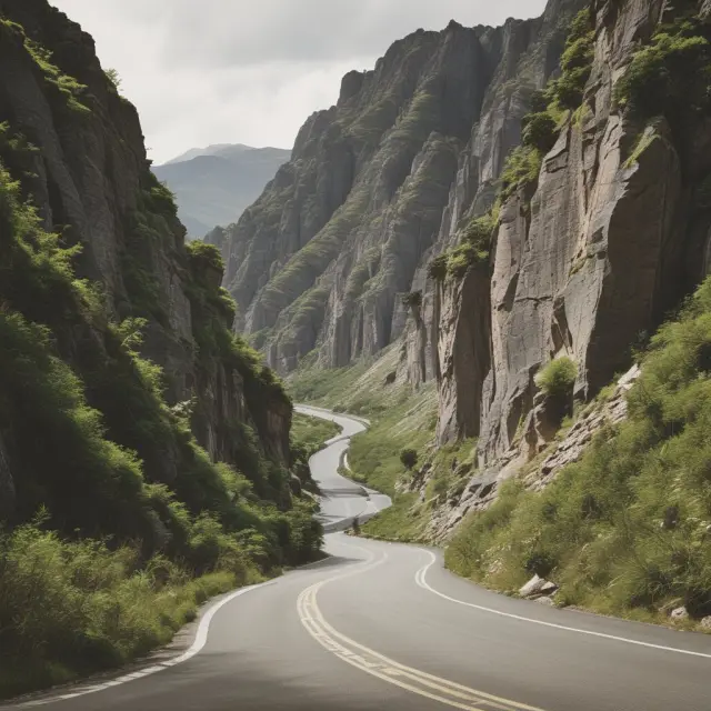 A winding road with Williams %R indicator signifying momentum failure: Investor examines divergent price and indicator movements