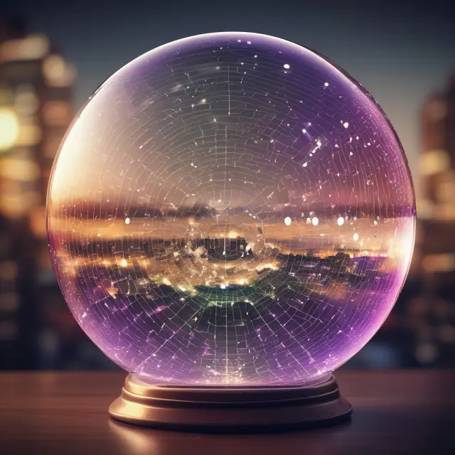 A crystal ball showcasing potential growth for various sectors of the FT Wilshire 5000 Index, influenced by market trends and economic factors.