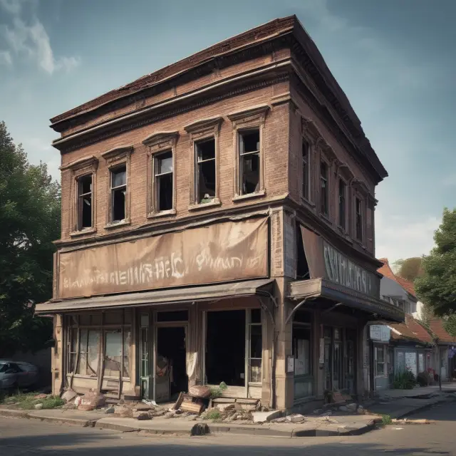 Image of a store disassembling its fixtures and merchandise for liquidation