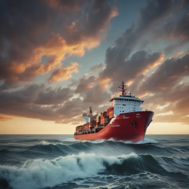 An insurance company, represented as a towering giant, navigates a stormy sea, symbolizing the unpredictability and risk associated with window guaranteed investment contracts (WGICs)