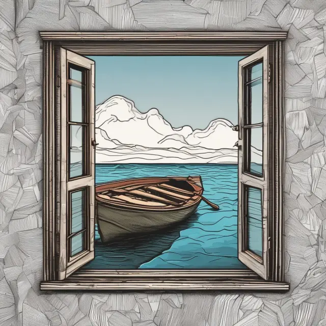 An investor with a sad expression overlooks a sinking dinghy filled with gold coins, symbolizing missed opportunities in finance
