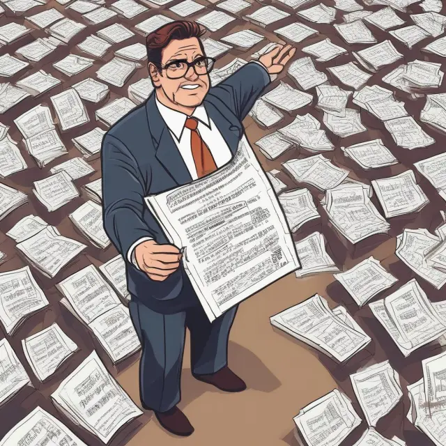 Investor with oversized IPO bid ticket amidst various bids, illustrating the risk of overpayment due to winner
