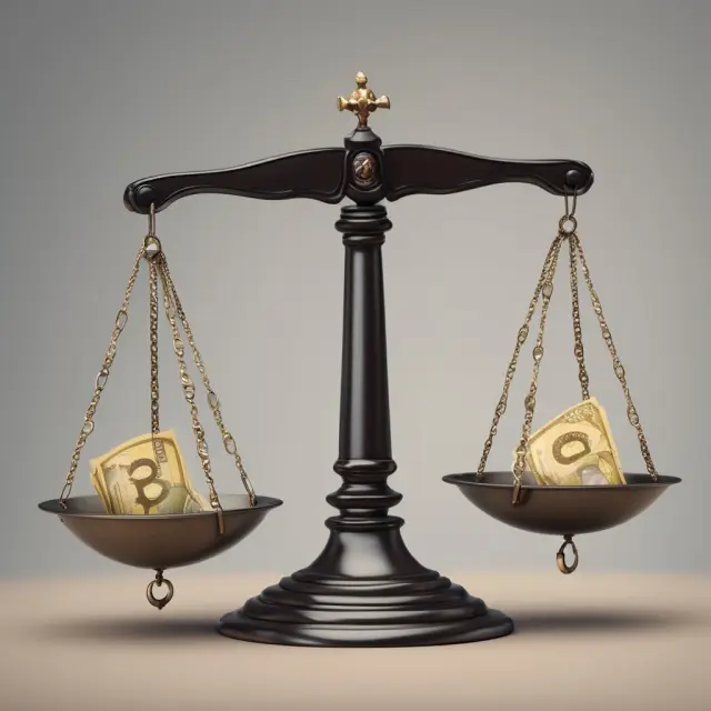 A scales tipping towards a bidder with buyer