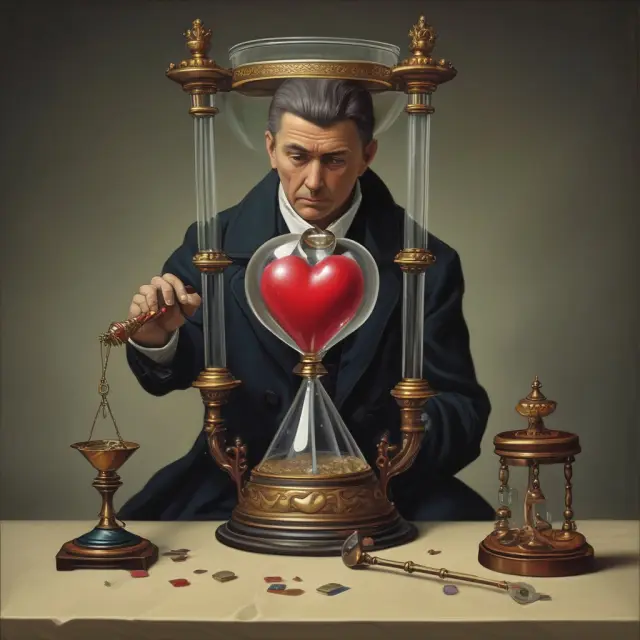 A bidder pondering their decision at an auction, surrounded by uncertainties and potential financial consequences.