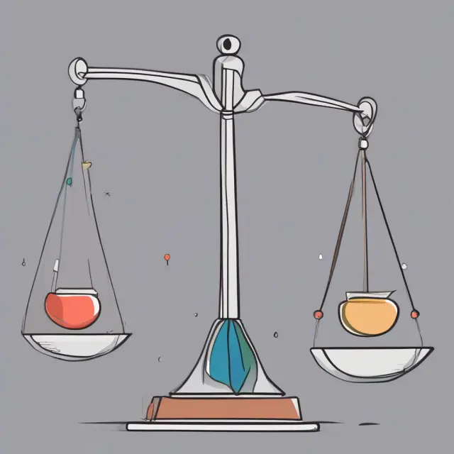 Scale with winsorized mean: Balanced weights with outlier values replaced by moderate ones, symbolizing the Winsorized Mean