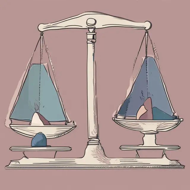 A statistician balances winsorized mean (replacing extreme values) and trimmed mean (removing them) scales, symbolizing the choice between retaining or removing outliers in statistical analysis