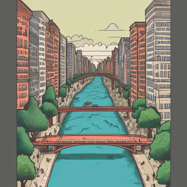 A bridge connecting finance and economics with the Winsorized Mean, symbolizing resilience and accurate analysis