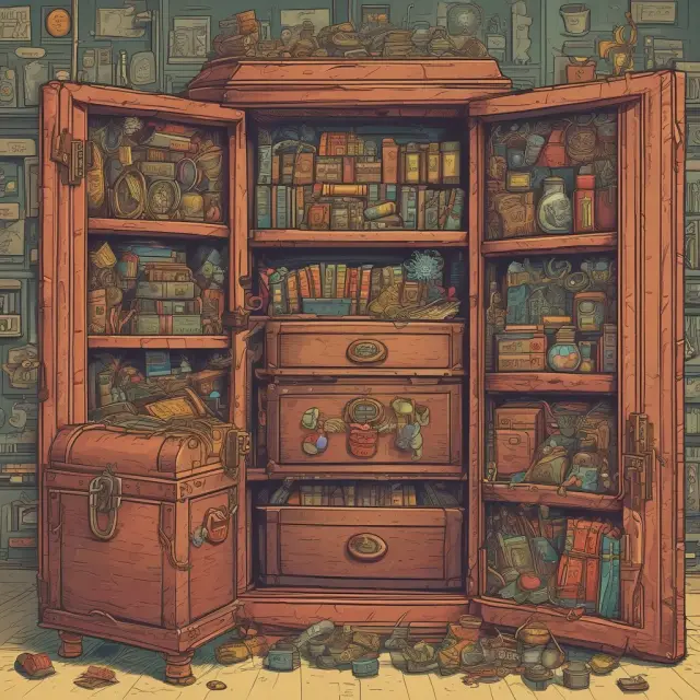 An image of a large wirehouse depicted as a cluttered treasure chest with locked doors, symbolizing high fees and limited investment choices for clients