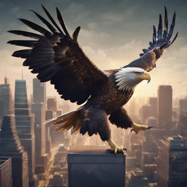 A wirehouse bull begins its transformation into an independent brokerage eagle, illustrating the evolving financial services landscape.