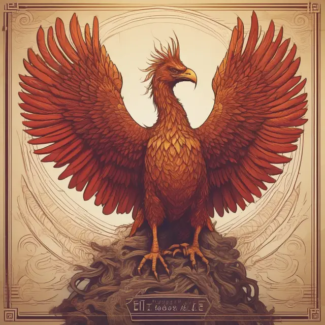 An image of a mythical wirehouse phoenix rising from the ashes, representing the adaptability and endurance of wirehouse brokers in the ever-changing financial landscape