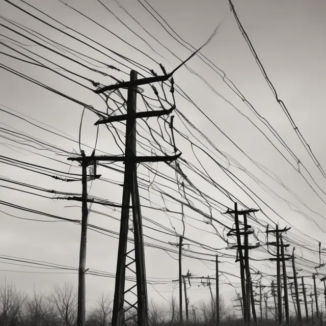 A vintage depiction of interconnected wirehouses communicating via telegraph wires, representing the evolution of financial services
