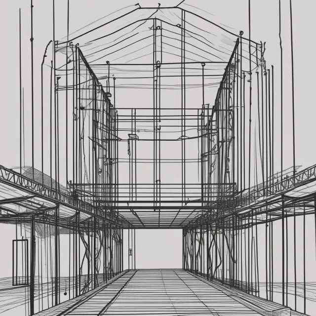 An elegant bridge made of gold connects investors to a grand wirehouse, symbolizing access to research, trading, and wealth management services.