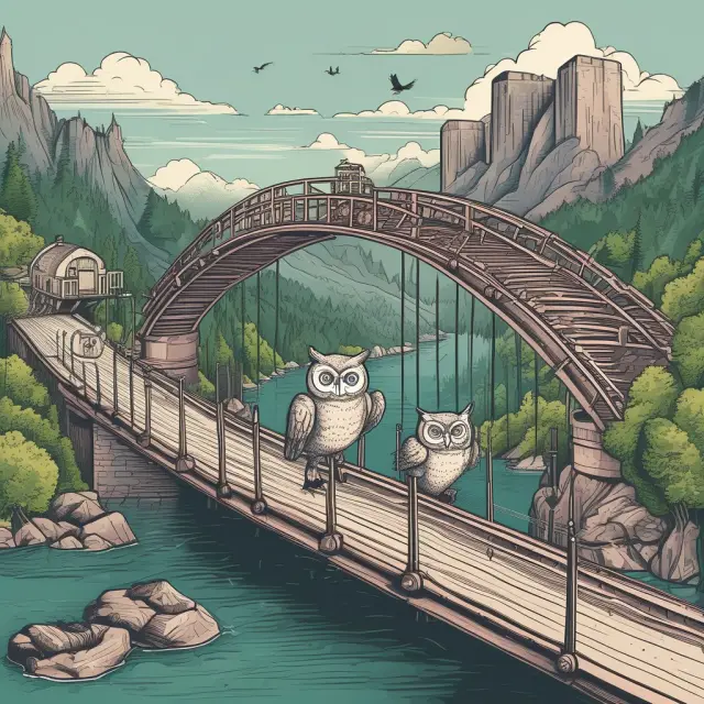 Two banks with owls inspecting various wirehouse services and offerings, highlighting careful consideration for selecting a trustworthy investment partner