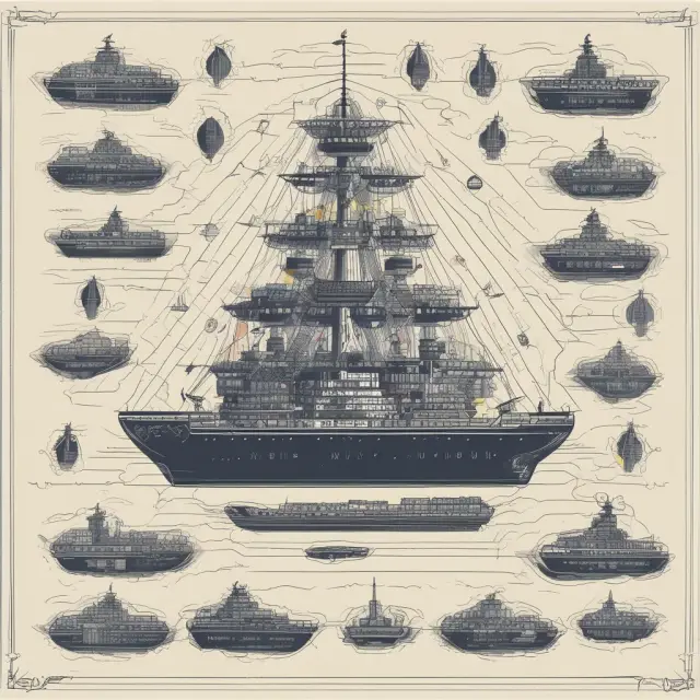 A battleship symbolizing wire transfers fending off attacks from torpedoes representing alternatives, illustrating comparison between wire transfers and faster, cheaper methods.
