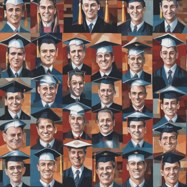 Mosaic of successful Wisconsin School of Business graduates, including CEOs at Fortune 500 companies