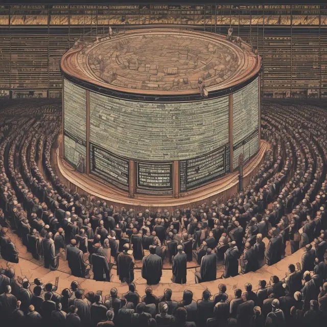 A diverse group of individuals assessing market data and making independent investment decisions, contributing to efficient price discovery and collective market wisdom