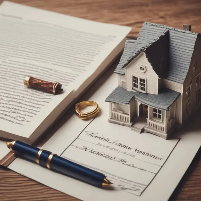 A person holding a maze-like puzzle with joint tenancy symbols illustrating estate planning complexities during divorce, death, or disability