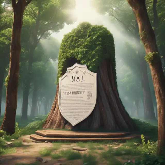 An image of a WAC statement shield, placed in front of a tree with advertisements blooming. The shield symbolizes the protection against false advertising allegations.