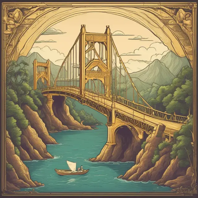 Golden bridge illustrating the process of receiving retirement benefits from an employer-sponsored plan