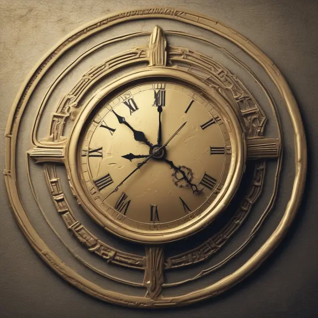 Golden coin representing retirement withdrawal benefits, with a clock indicating time, depicting tax implications.