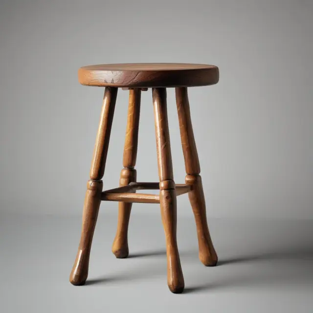 Three legs of a wooden stool depicting pensions from XYZ Corporation, ABC Enterprises, and PQR Inc., symbolizing Jane