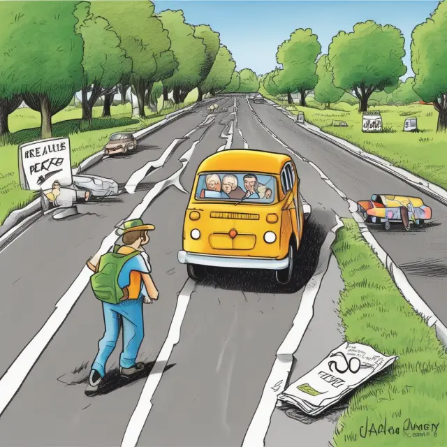 A person navigating their retirement savings path, taking detours through loans or using early withdrawal exceptions to avoid penalties.