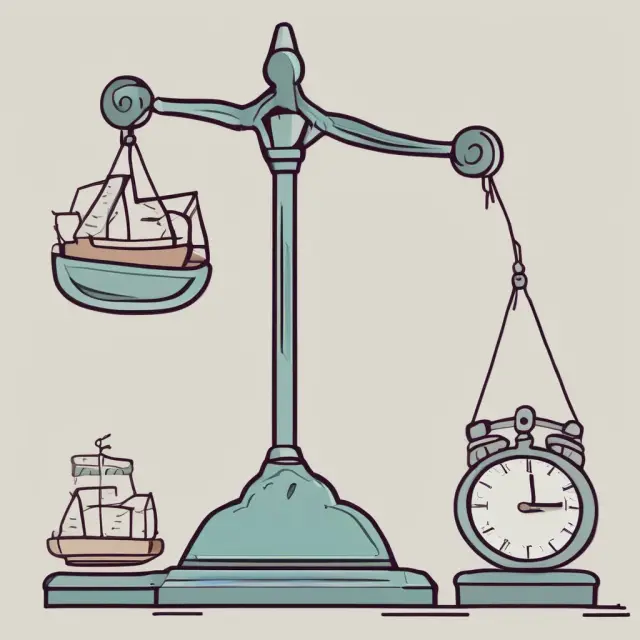 A balanced scale illustrates work tickets recording client hours and timesheets tracking labor costs.
