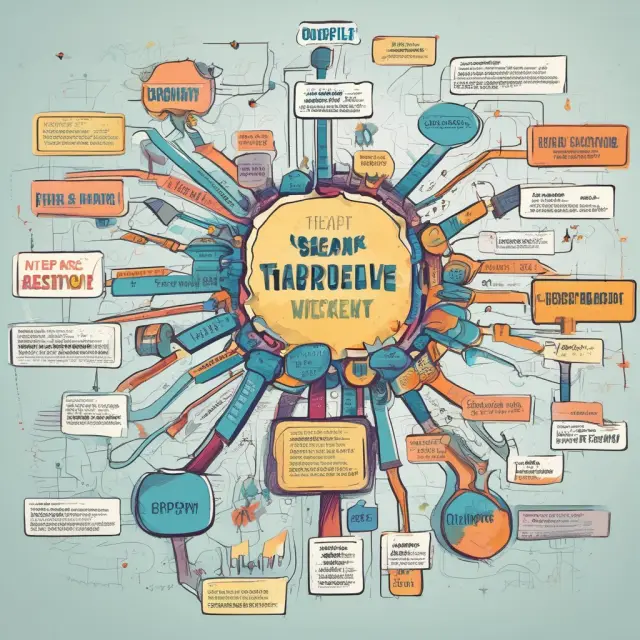 An intricately woven tapestry of work tickets connected to ERP, CRM, and other essential tools symbolizes efficient business operations.