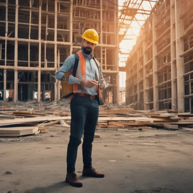 A mosaic of three industries - construction, IT, and marketing - with each sector