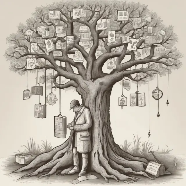An image of a caring tree providing medical care and wage replacement to an injured worker.