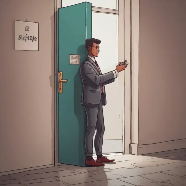 An employee gaining access to workers