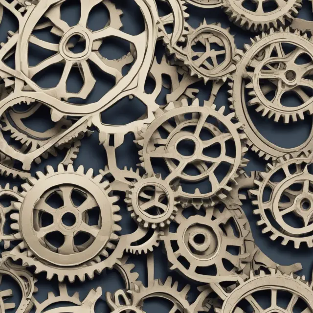 Interconnected gears symbolizing medical expenses, lost wages, disability/disfigurement, and death benefit under Workers